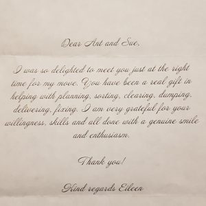 Thank you note