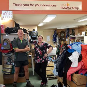Inside Hospice Shop with Manager Kim