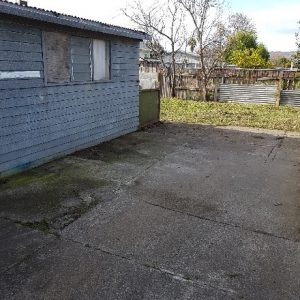 Cleared concrete driveway