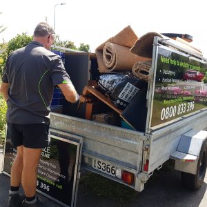 Loading Trailer with rubbish