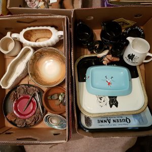 antiques in boxes