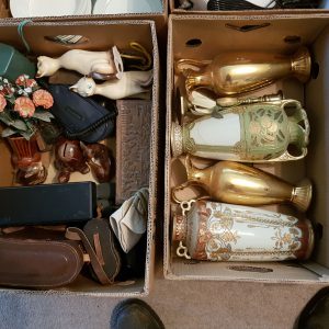 antiques in boxes