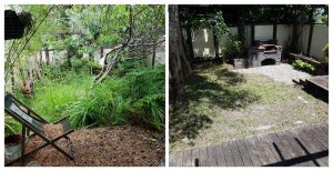 Section tidy up before and after photo